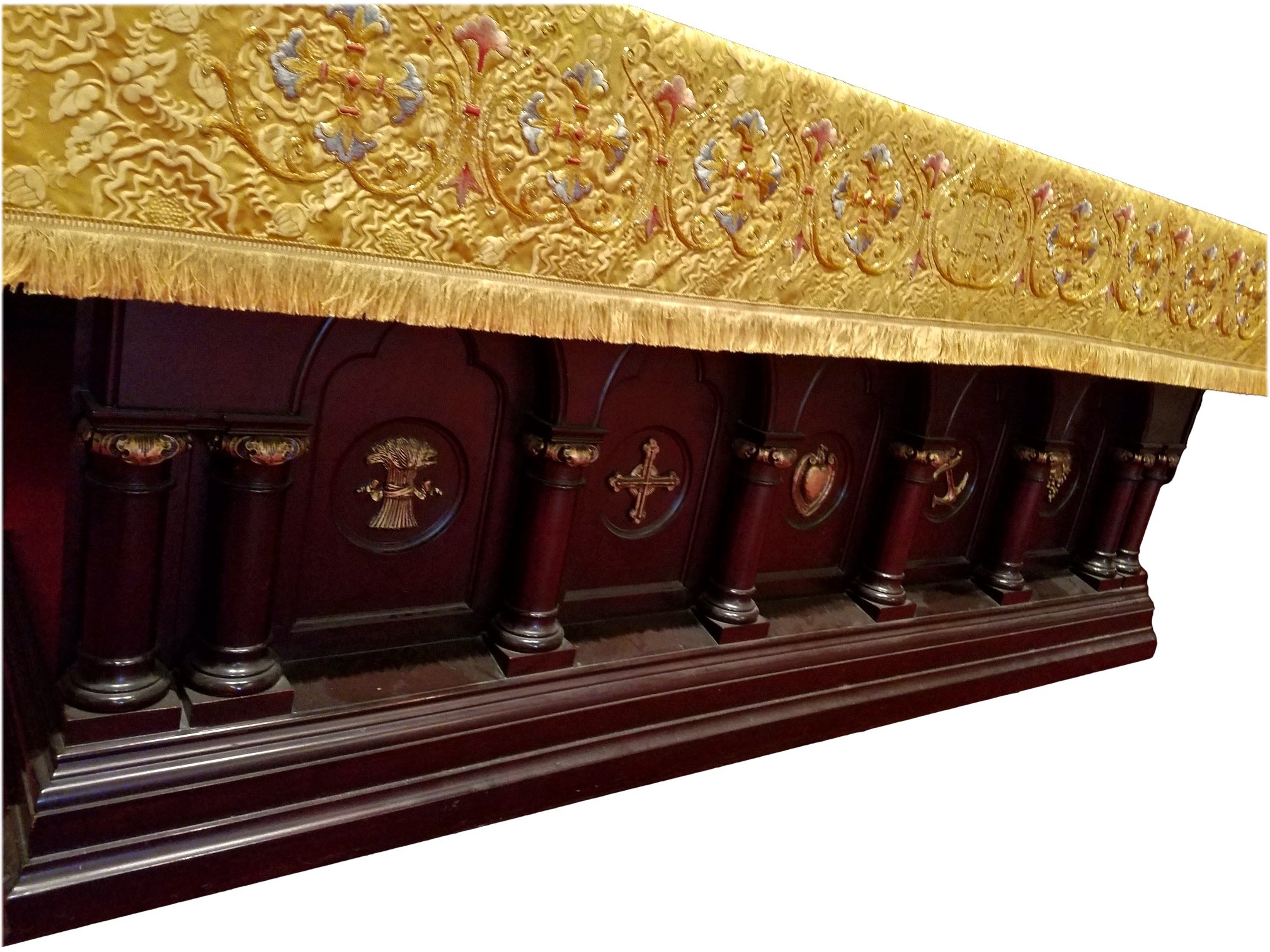 Antique Ornate Mahogany Wood Altar of Sacrifice